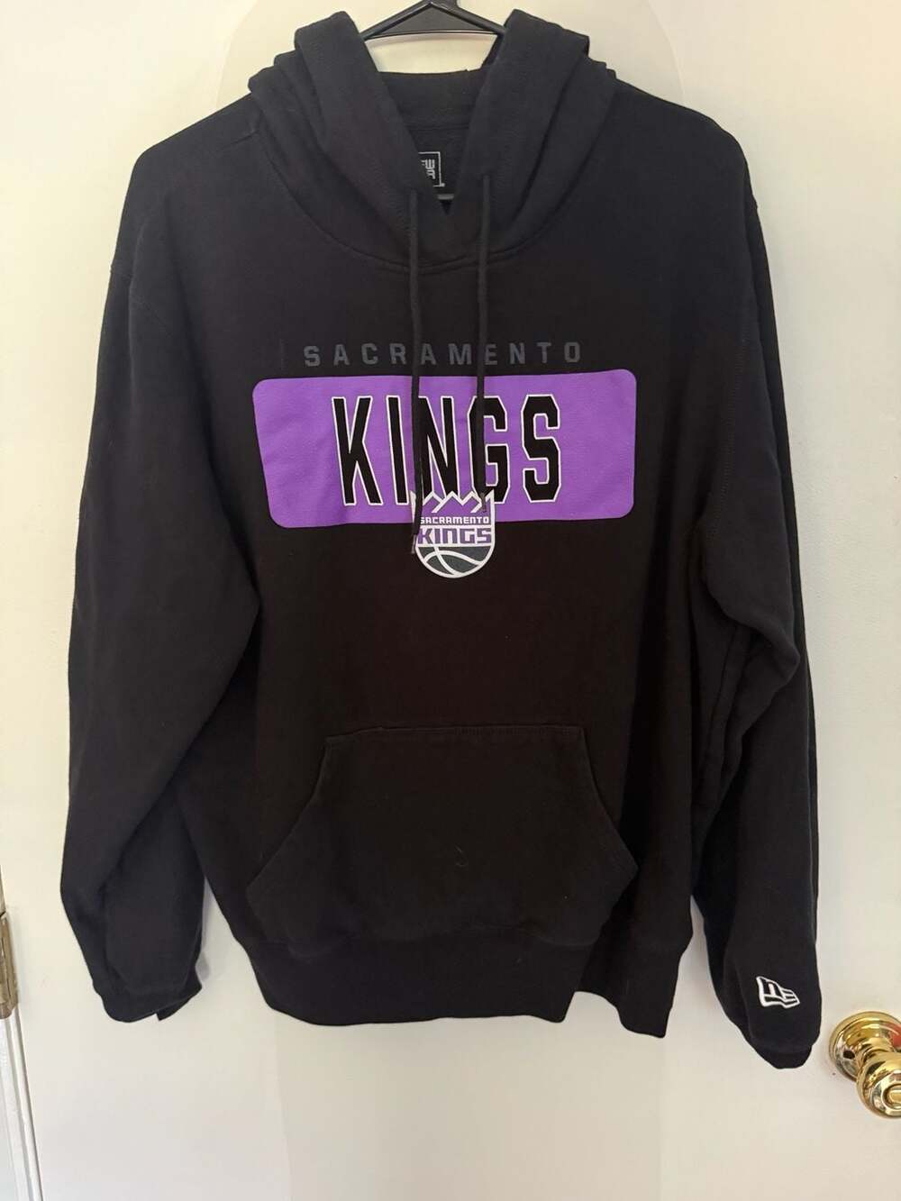 New Era Sacramento Kings Pullover Fleece Hoodie - Black